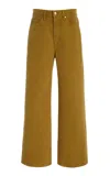 Ulla Johnson The Willow Cotton Jeans In Olive