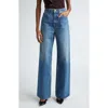 Ulla Johnson The Willow High Waist Wide Leg Jeans In Danube Medium Indigo Wash