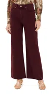 Ulla Johnson Willow Rigid Cuffed Wide-leg Jeans In Claret Wash