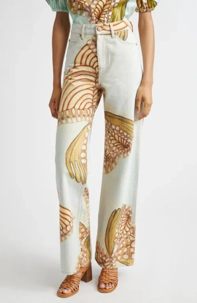 Ulla Johnson The Willow Wide Leg Jeans In Neutral