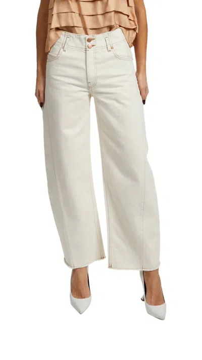 Ulla Johnson The Thea Cropped Wide-leg Jeans In Beige