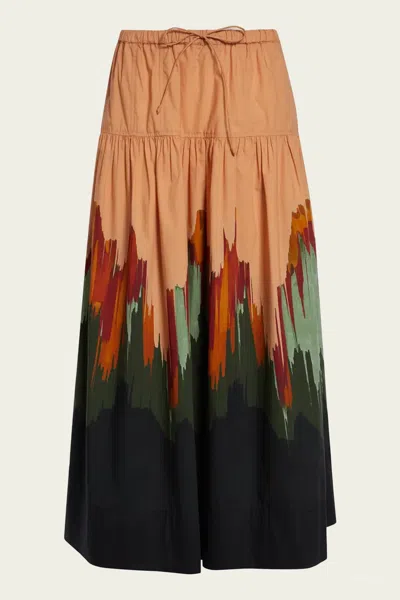 Ulla Johnson Theodora Cotton Skirt In Agate In Multi