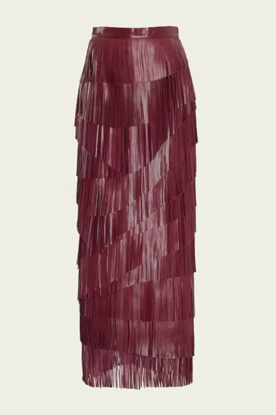 ULLA JOHNSON THERESE SKIRT IN GARNET