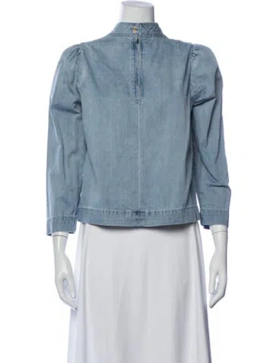 Pre-owned Ulla Johnson Three-quarter Sleeve Blouse In Blue