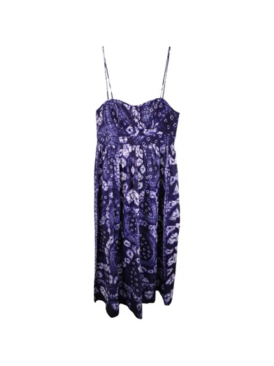 Pre-owned Ulla Johnson Tie-dye Dress In Blue