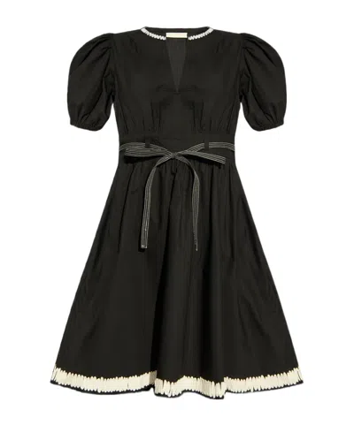 Ulla Johnson Tied-waist Mini Dress In Black