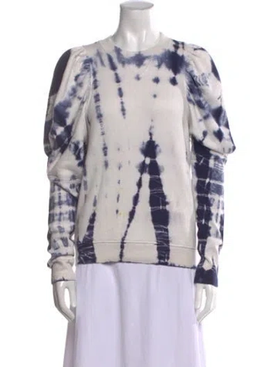 Pre-owned Ulla Johnson Tie-dye Print Bateau Neckline Sweatshirt In Multi