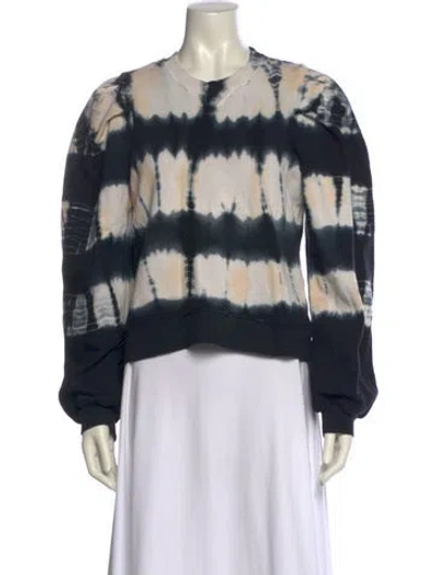 Pre-owned Ulla Johnson Tie-dye Print Crew Neck Sweatshirt