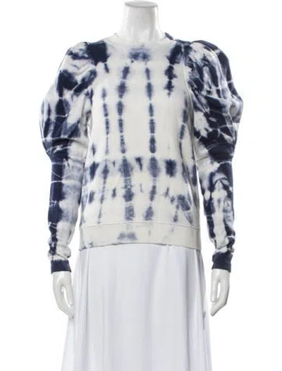 Pre-owned Ulla Johnson Tie-dye Print Crew Neck Sweatshirt In Multi