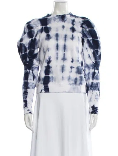 Pre-owned Ulla Johnson Tie-dye Print Crew Neck Sweatshirt In Multi