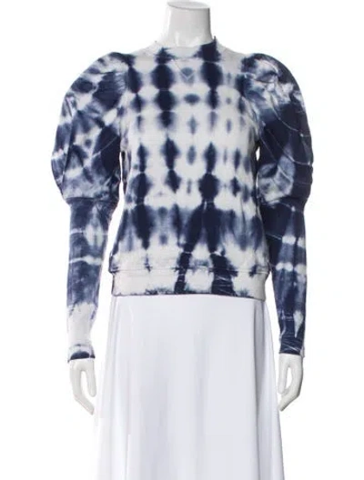 Pre-owned Ulla Johnson Tie-dye Print Crew Neck Sweatshirt In Multi