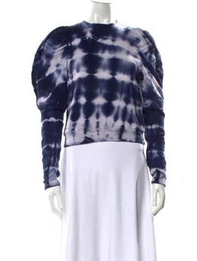 Pre-owned Ulla Johnson Tie-dye Print Crew Neck Sweatshirt In Multi