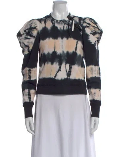 Pre-owned Ulla Johnson Tie-dye Print Crew Neck Top