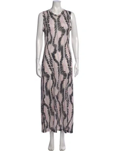 Pre-owned Ulla Johnson Tie-dye Print Long Dress In Multi