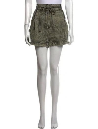 Pre-owned Ulla Johnson Tie-dye Print Mini Shorts In Neutral