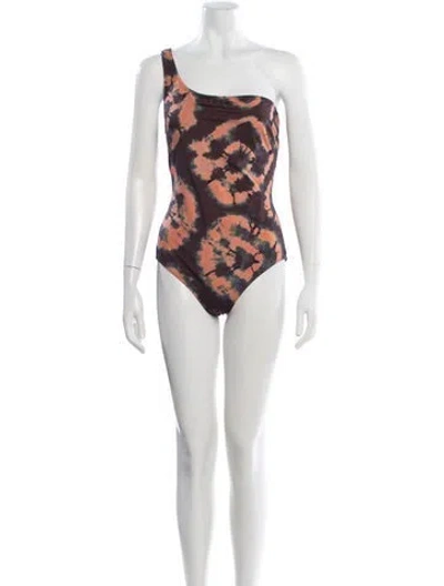 Pre-owned Ulla Johnson Tie-dye Print One-piece In Brown