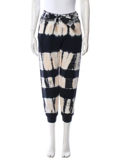 Pre-owned Ulla Johnson Tie-dye Print Straight Leg Pants In Multi