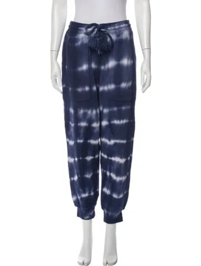 Pre-owned Ulla Johnson Tie-dye Print Sweatpants In Blue
