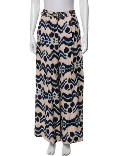 Pre-owned Ulla Johnson Tie-dye Print Wide Leg Pants