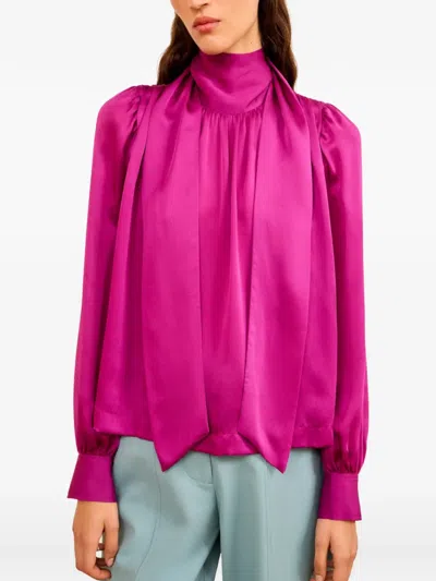 Ulla Johnson Tie-neck Blouse In Pink