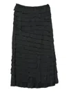 Ulla Johnson Tiered Ruffled Midi Skirt In Black