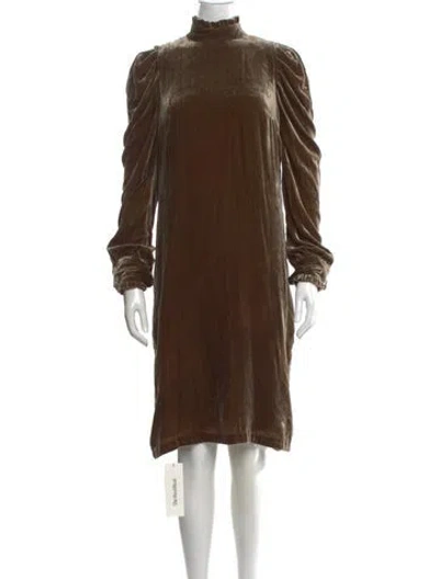 Pre-owned Ulla Johnson Turtleneck Mini Dress In Brown