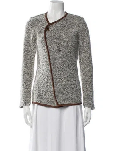 Pre-owned Ulla Johnson Tweed Pattern Evening Jacket In Gray