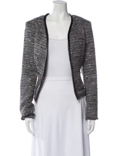 Pre-owned Ulla Johnson Tweed Pattern Evening Jacket In Multi