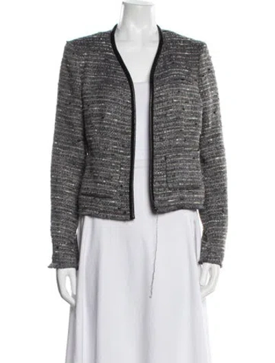 Pre-owned Ulla Johnson Tweed Pattern Jacket In Grey