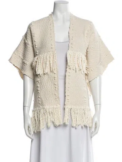 Pre-owned Ulla Johnson Tweed Pattern Jacket In Neutral