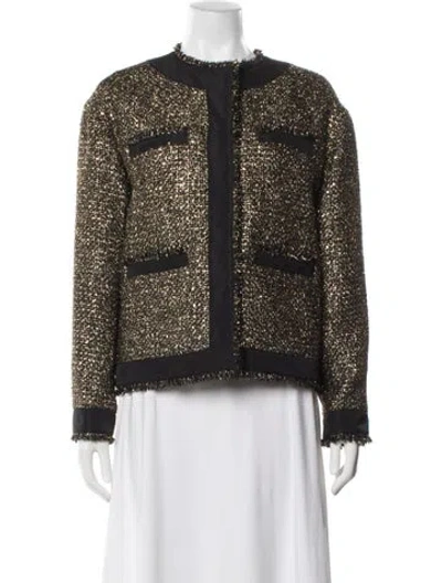Pre-owned Ulla Johnson Tweed Pattern Jacket W/ Tags In Green