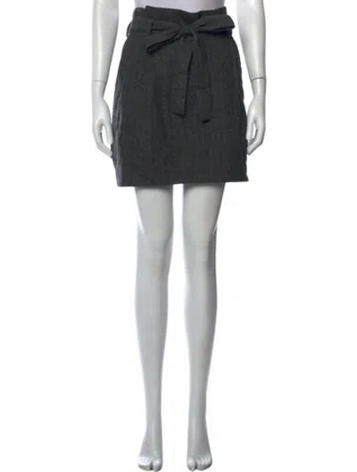 Pre-owned Ulla Johnson Tweed Pattern Mini Skirt In Grey