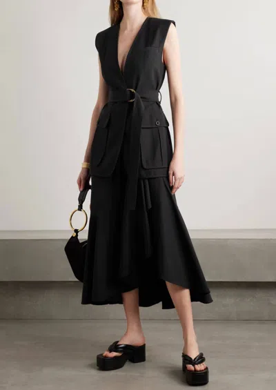 Ulla Johnson Twyla Belted Vest In Noir In Black
