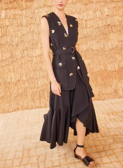 Ulla Johnson Twyla Embellished Vest In Noir In Black