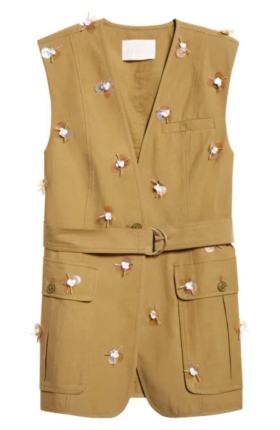 ULLA JOHNSON ULLA JOHNSON TWYLA FLORAL APPLIQUÉ VEST