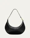 Ulla Johnson Twyla Large Calf Leather Hobo Bag In Noir