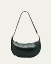 Ulla Johnson Twyla Small Calf Leather Hobo Bag In Malachite