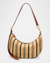 Ulla Johnson Twyla Small Striped Hobo Bag In Desert Stripe
