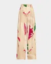 Ulla Johnson Uj X Lee Krasner Mitchell Wide-leg Pants In Comet