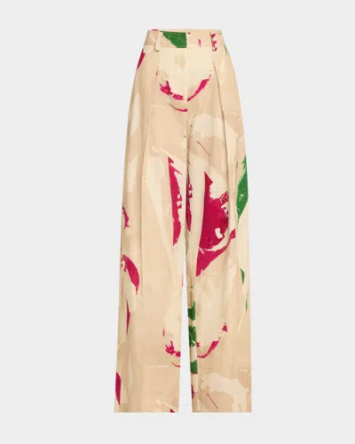 ULLA JOHNSON UJ X LEE KRASNER MITCHELL WIDE-LEG PANTS