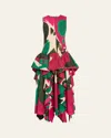 Ulla Johnson Uj X Lee Krasner Mural Sleeveless Ruffle Dress In Palingenesis