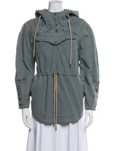 Pre-owned Ulla Johnson Utility Jacket In Blue