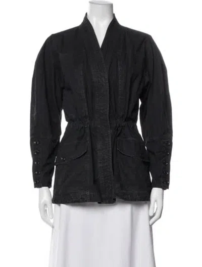Pre-owned Ulla Johnson Utility Jacket In Blue