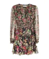 Ulla Johnson Lya Floral Silk Mini Dress In Multicolor