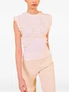 Ulla Johnson Val Sleeveless Ruffled Top In Pink