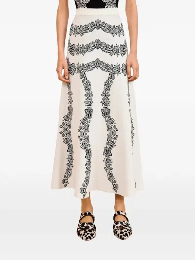 Ulla Johnson Valencia A-line Midi Skirt In White