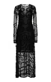 Ulla Johnson Valentina Knit Lace Maxi Dress In Black