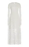 Ulla Johnson Valentina Knit Lace Maxi Dress In White