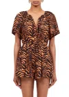 Ulla Johnson Valeria Coverup Romper In Tigre In Multi
