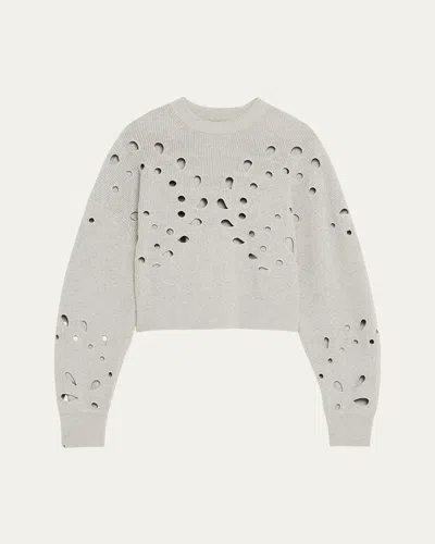 Ulla Johnson Vanessa Cutout Pullover Sweater In White